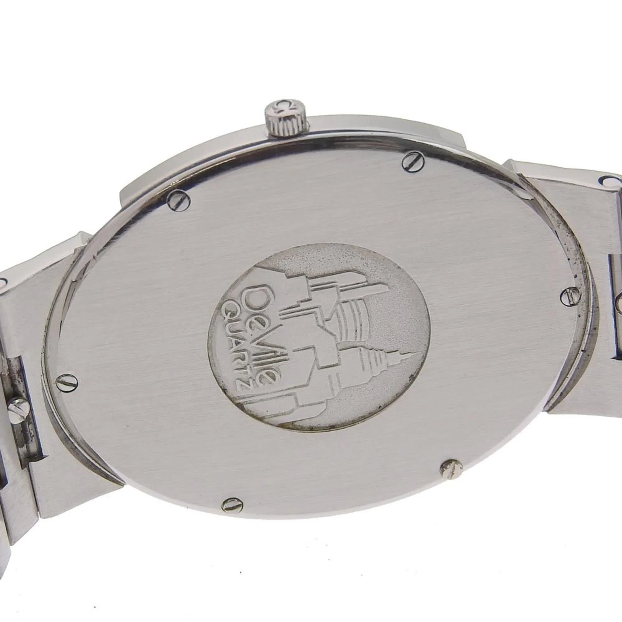 Pre-Owned De Ville Watch Stainless Steel Swiss Made Silver/Gold Quartz Silver Dial Boys (Fair)