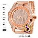 Men's Fully Iced 18k Rose Gold Finish Simulated Diamond 10 Row Custom Band Luxury Watch 44mm