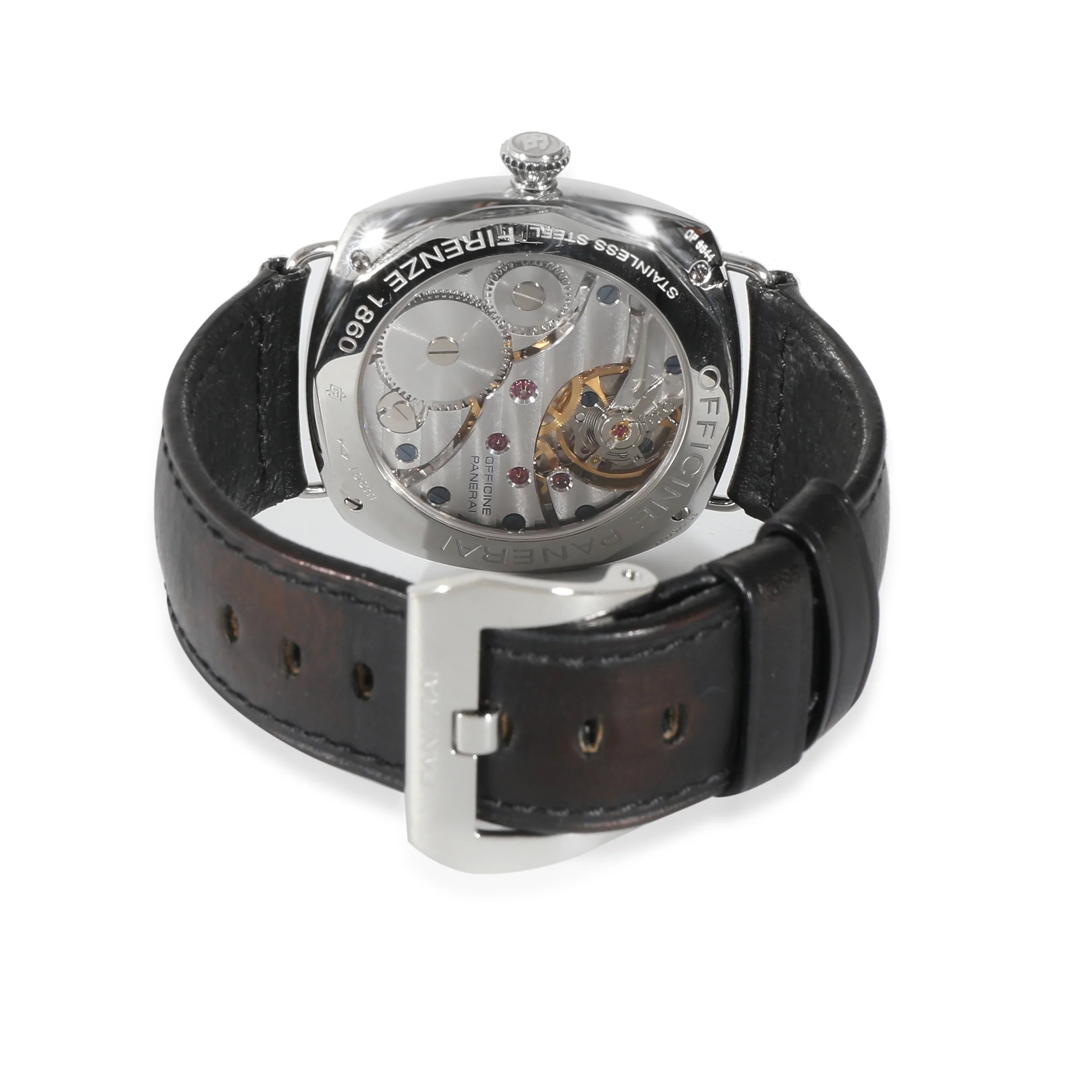 Panerai Radiomir Dark Seal PAM00183 Men's Watch in Stainless Steel Pre-Owned