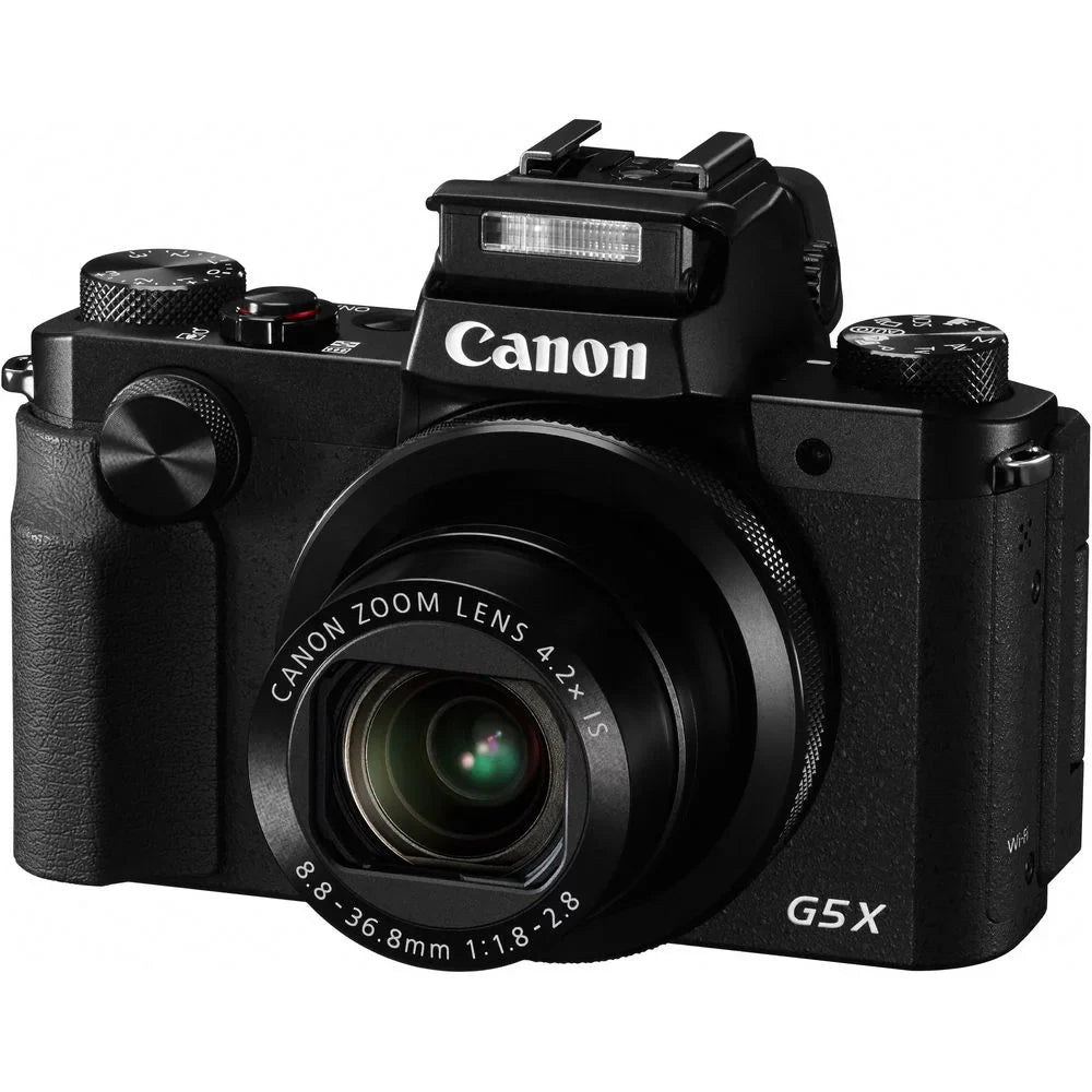 PowerShot G5 X Digital Camera (0510C001), 64GB Card, Card Reader, Deluxe Soft Bag, Flex Tripod, Hand Strap, Memory Wallet, Cleaning Kit (International Model)