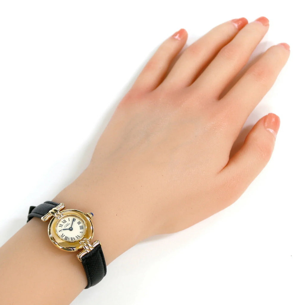 Pre-Owned Cartier Must Colise Vermeil Watch GP 590002 Quartz Ladies CARTIER (Fair)