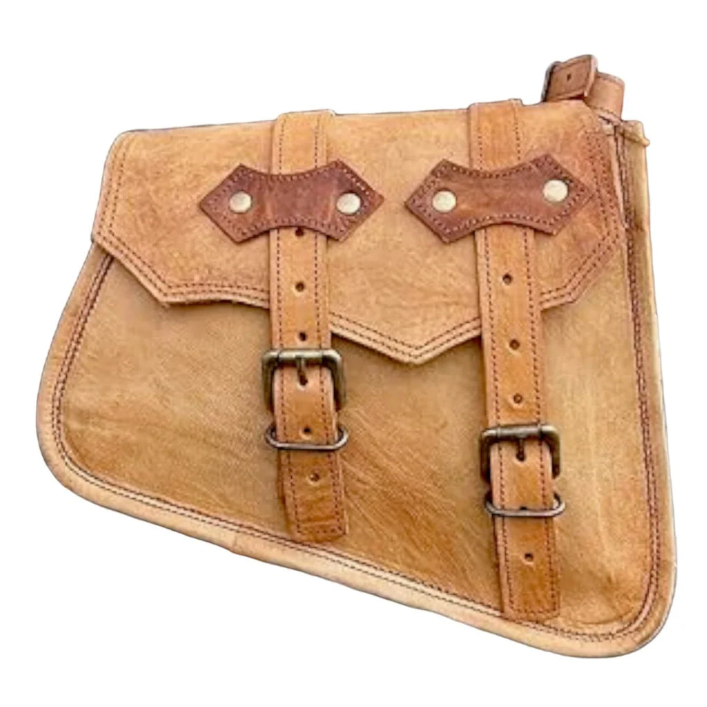 SAINTSTAG Leather Saddle Side Brown Rustic Bike Bag