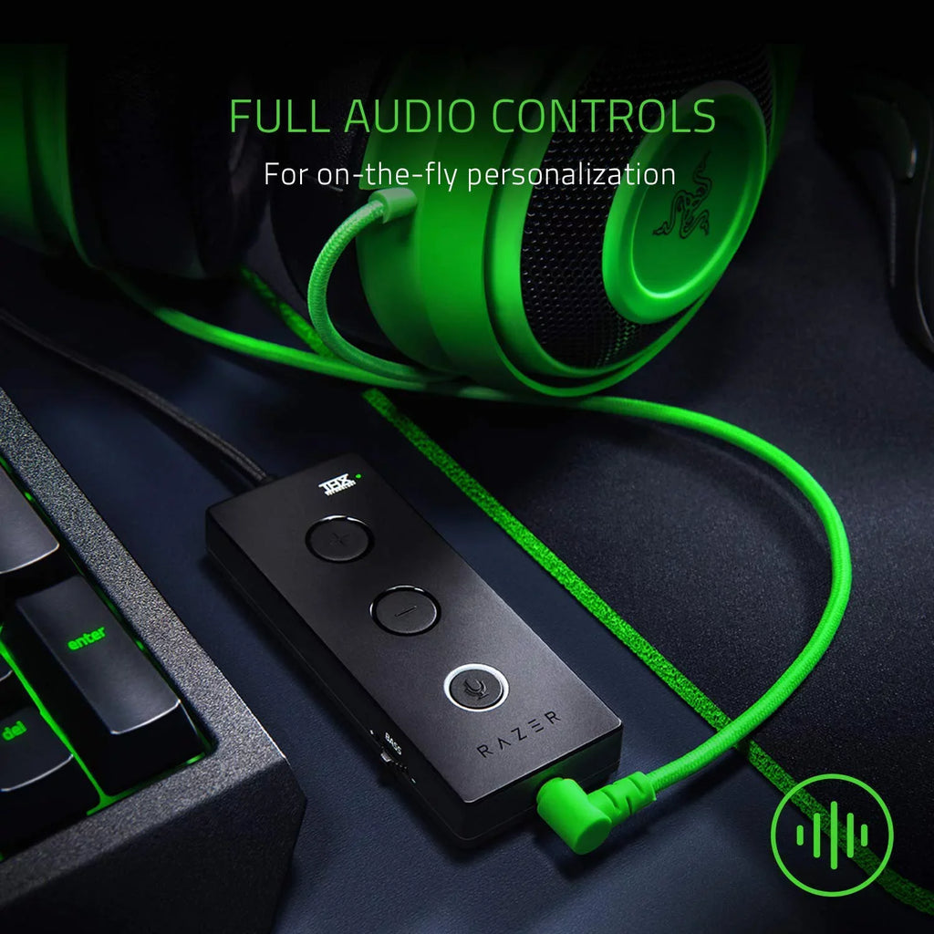 Razer Kraken Tournament Edition: THX Spatial Audio - Full Audio Control - Cooling Gel-Infused Ear Cushions - Gaming Headset Works with PC, PS4, Xbox One, Switch, Mobile Devices - Green
