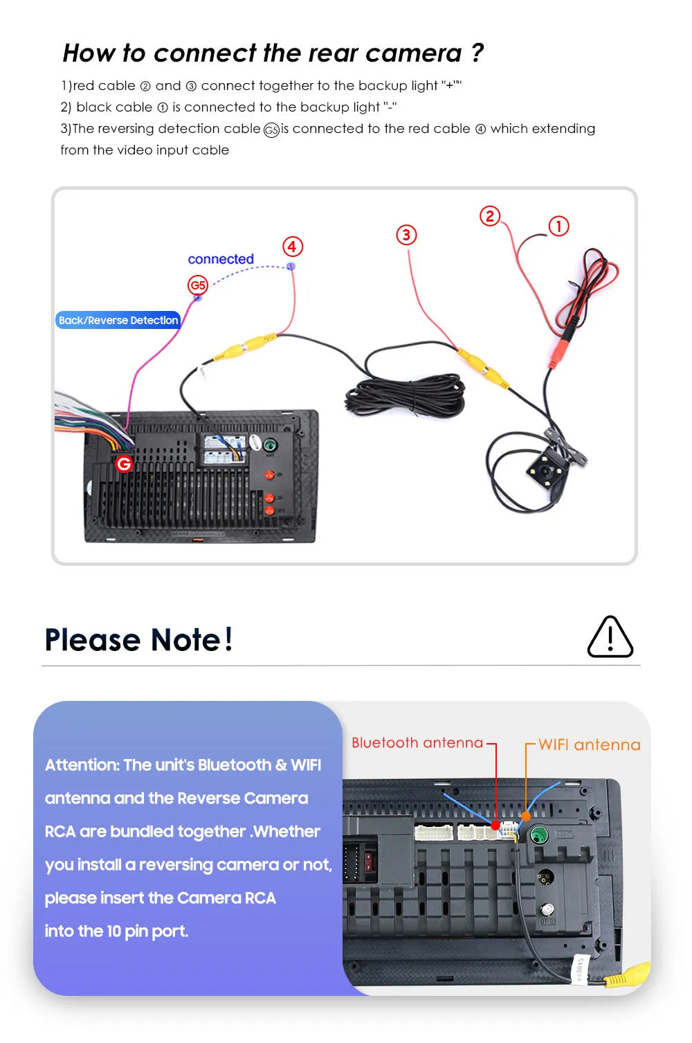 2+32G for Honda Accord 2003 to 2007 Wireless Carplay Android Auto Mirror Link 10.1'' Touchscreen Car Stereo Radio Android 13 Bluetooth GPS Wifi Hifi, AHD Backup Camera