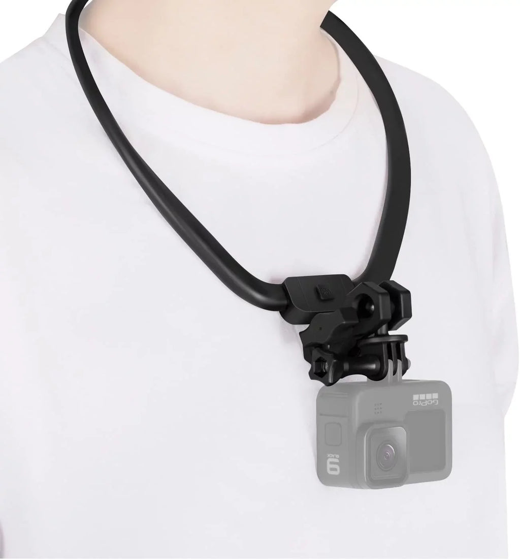 Taisioner POV/VLOG Smartphone Neck Mount Chest Holder Strap for GoPro AKASO DJI Action Camera and Smart Phone Video