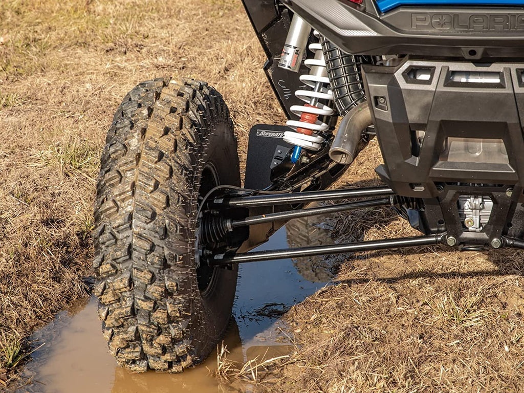SuperATV Mud Flaps for 2018+ Polaris RZR XP Turbo S 2019+ RZR XP 4 Turbo S/XP Turbo S Velocity/XP 4 Turbo S Velocity 8 x 10 7/8 Mud Flaps Flexible and Load USA Made!