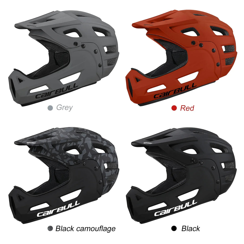 Mountain Biking Helmet CAIRBULL Full Face Bike Helmet with Detachable Chin Guard and Visor