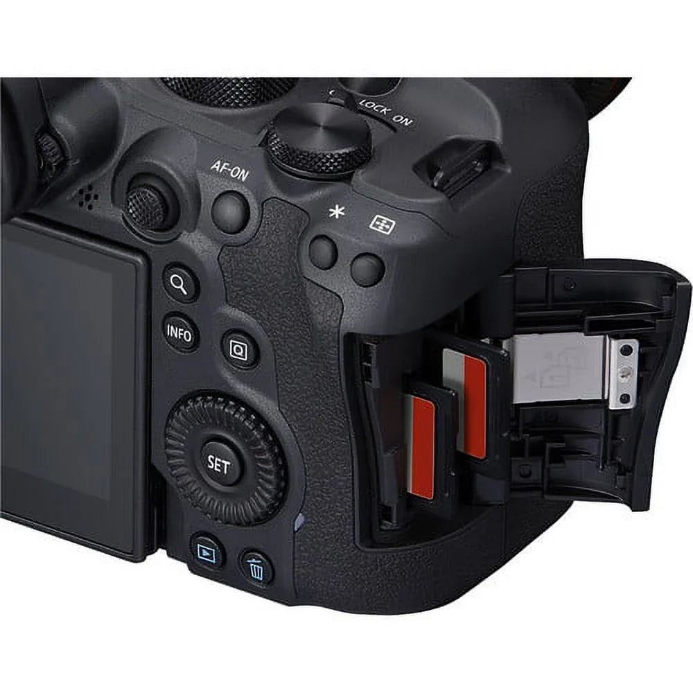 EOS R6 Mark II Mirrorless Camera with 24-105mm f/4-7.1 Lens (5666C018) + 64GB Memory Card + Case + Corel Photo Software + LPE6 Battery + External Charger + Card Reader + More