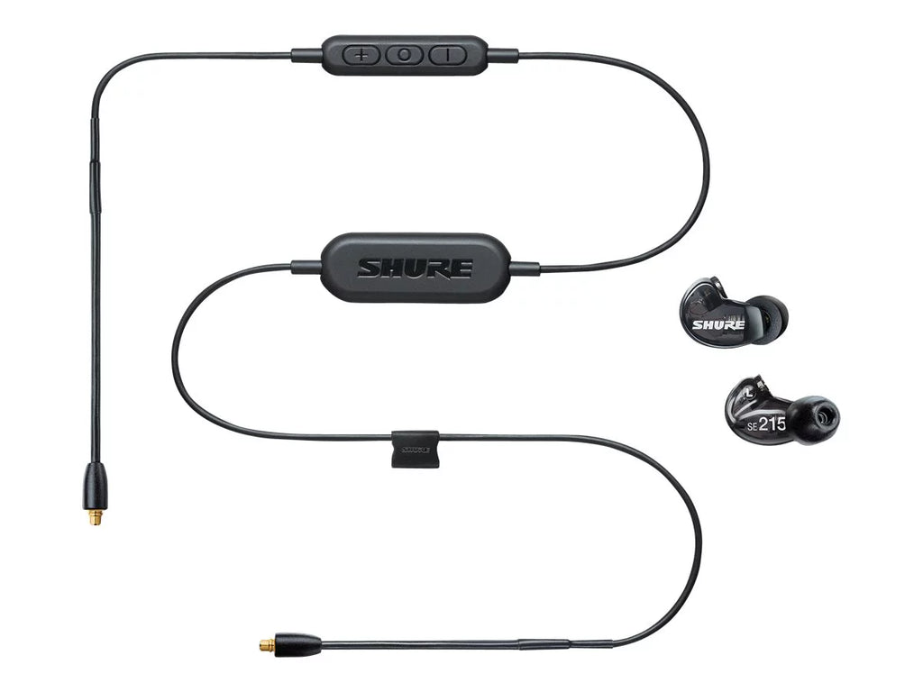 Shure SE215 Wireless - Sound Isolating - earphones with mic - in-ear - over-the-ear mount - Bluetooth - wireless - noise isolating - translucent Jet