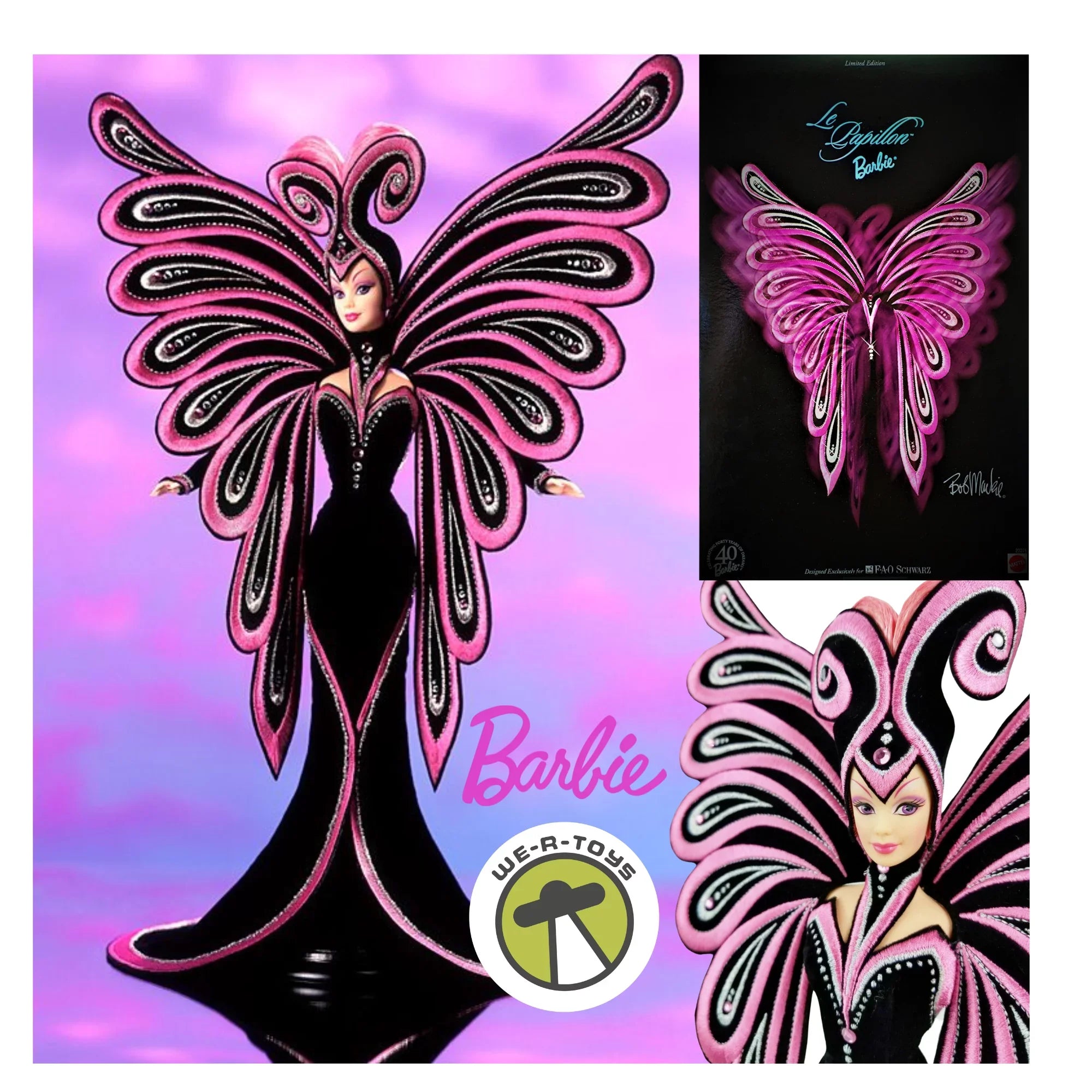 Le Papillion Barbie Doll by Bob Mackie Limited Edition 1999 Mattel 23276