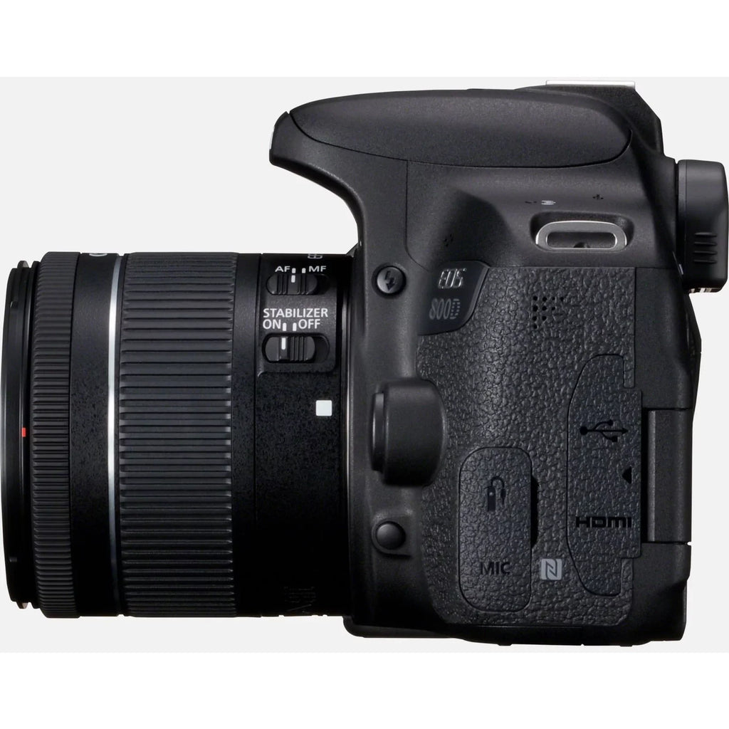EOS 800D 24.2 Megapixel Digital SLR Camera with Lens, 0.71", 2.17", Dark