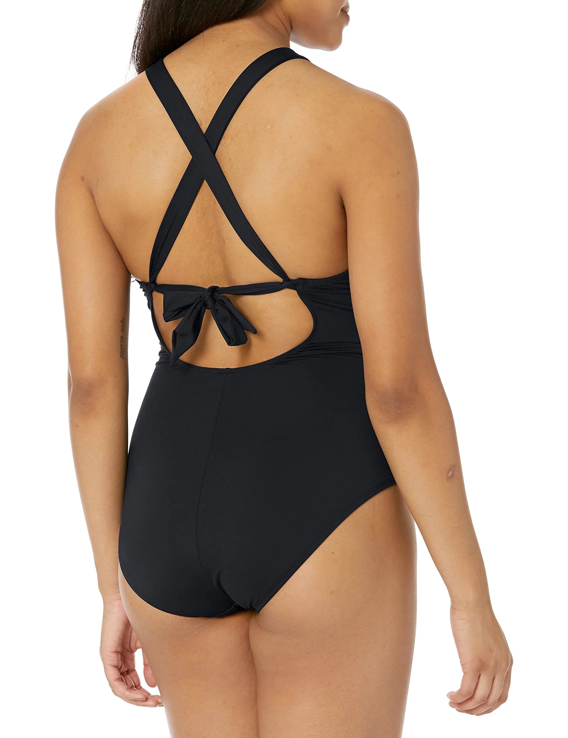 La Blanca Women's Island Goddess High Neck Keyhole One Piece Swimsuit