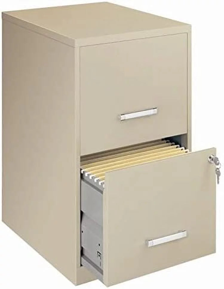 HBBOOMLIFE Scranton &amp; Co 2 Drawer Letter File Cabinet in Putty