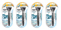 Schick Quattro Razor & Cartridges, Titanium Coated Blades, 1 Razor, 2 Cartridges (Pack of 4) + LA Cross Tweezers 71817