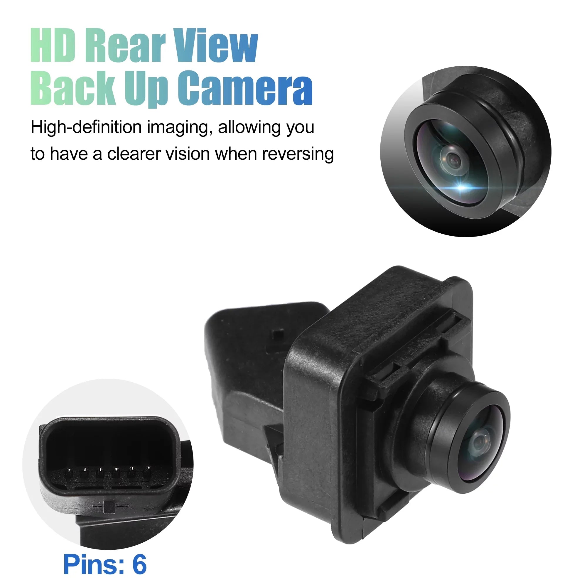 Unique Bargains Car Rear View Camera Back Up Camera Rear Park Assist Reverse Camera for Ford Explorer 2016-2019 2.3L