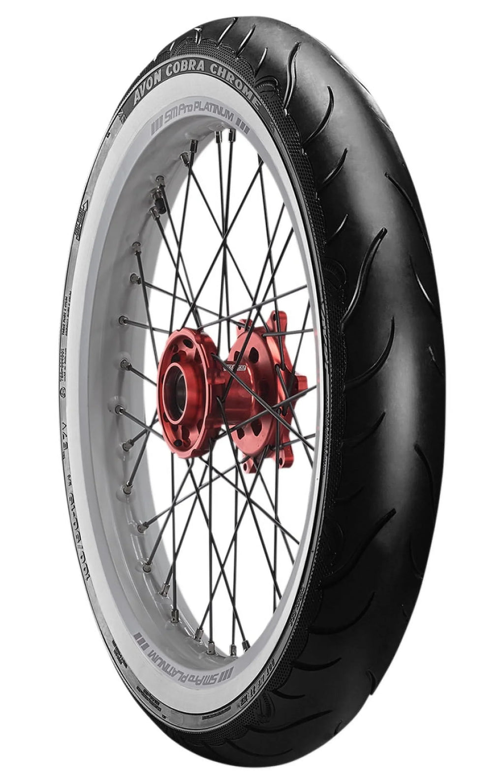 Avon Cobra Chrome AV91 White Wall Front Tire 150/80R16 (638237)