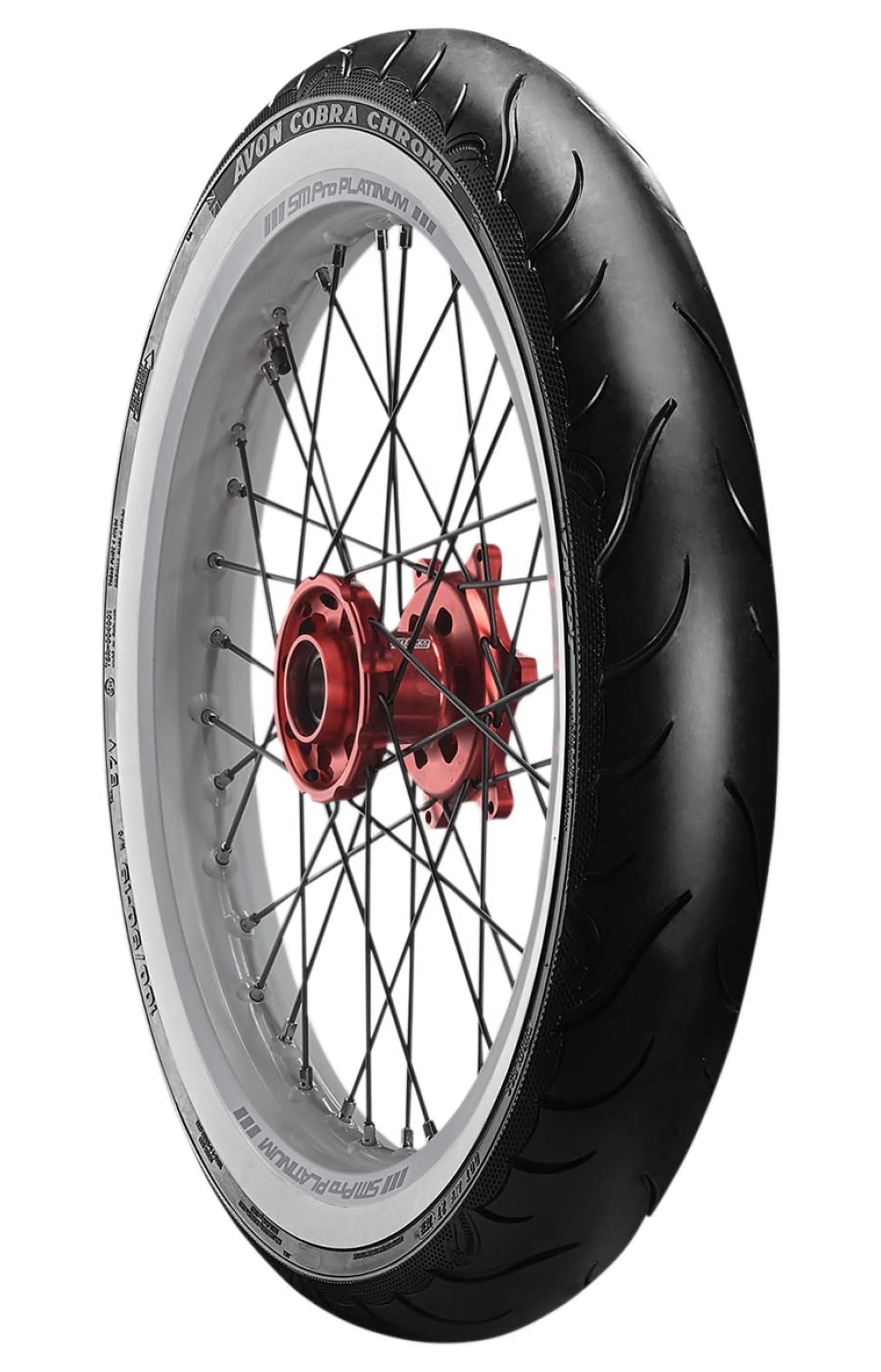 Avon Cobra Chrome AV91 White Wall Front Tire 150/80R16 (638237)