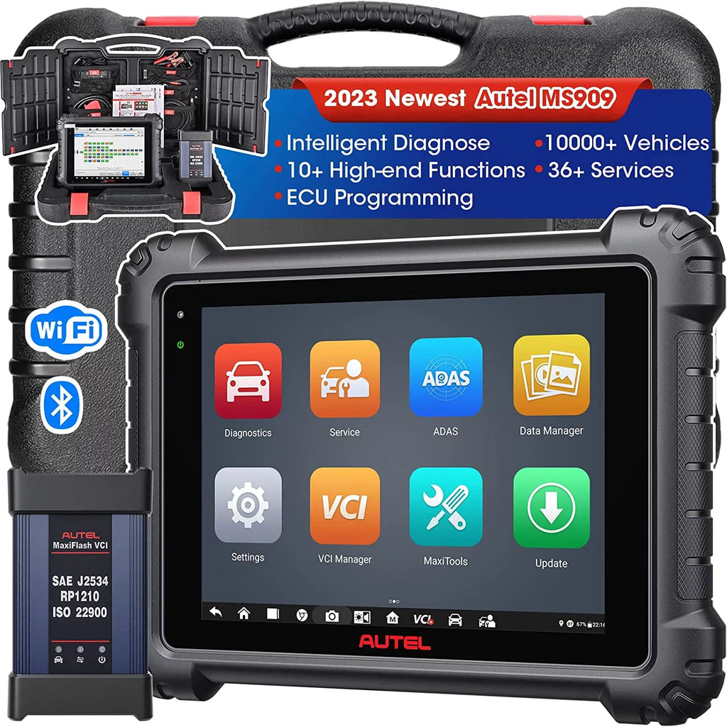 Autel MaxiSys MS909 Car Diagnostic Scan Tool ECU Programming & Coding, 36+ Services, Topology Map, Active Test Upgraded of Autel Elite / MK908Pro / MS908S Pro