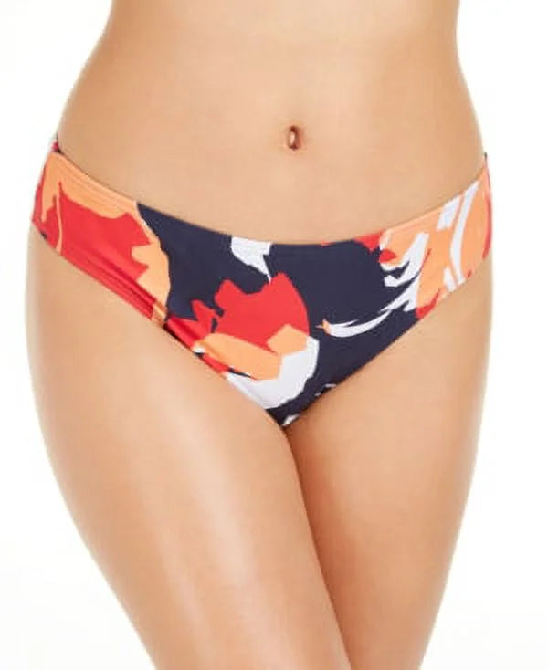 DKNY HERITAGE NAVY FLORAL Printed Bikini Swim Bottom, US Large