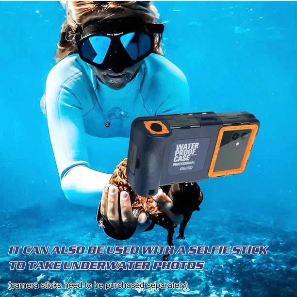 UrbanX Professional [15m/50ft] Swimming Diving Surfing Snorkeling Photo Video Waterproof Protective Case Underwater Housing for Galaxy M21s And all Phones Up to 6.9 Inch LCD with Lanyard