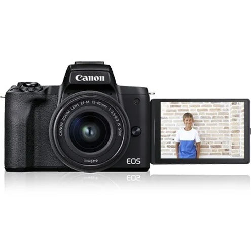 EOS M50 Mark II 24.1 Megapixel Mirrorless Camera with Lens, 0.59", 1.77", Ebony