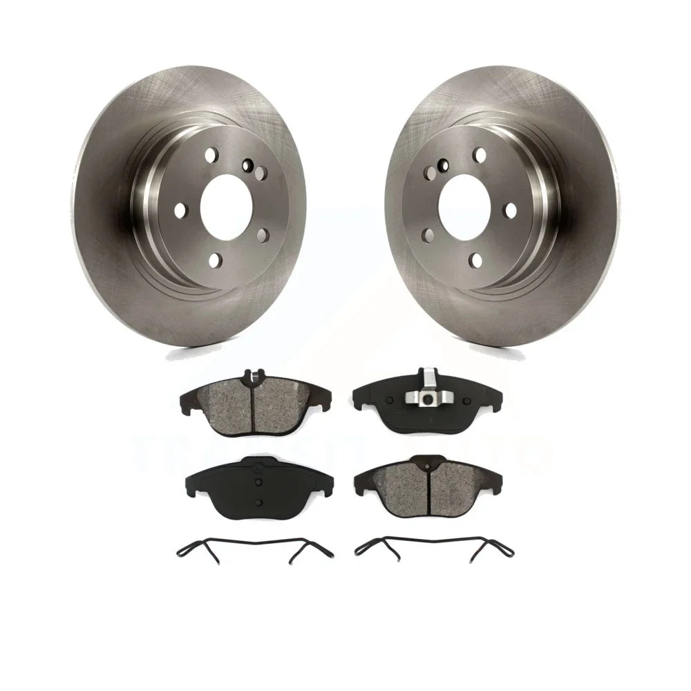 Transit Auto - Rear Disc Brake Rotors And Semi-Metallic Pads Kit For Mercedes-Benz C300 C250 C230 K8S-101917