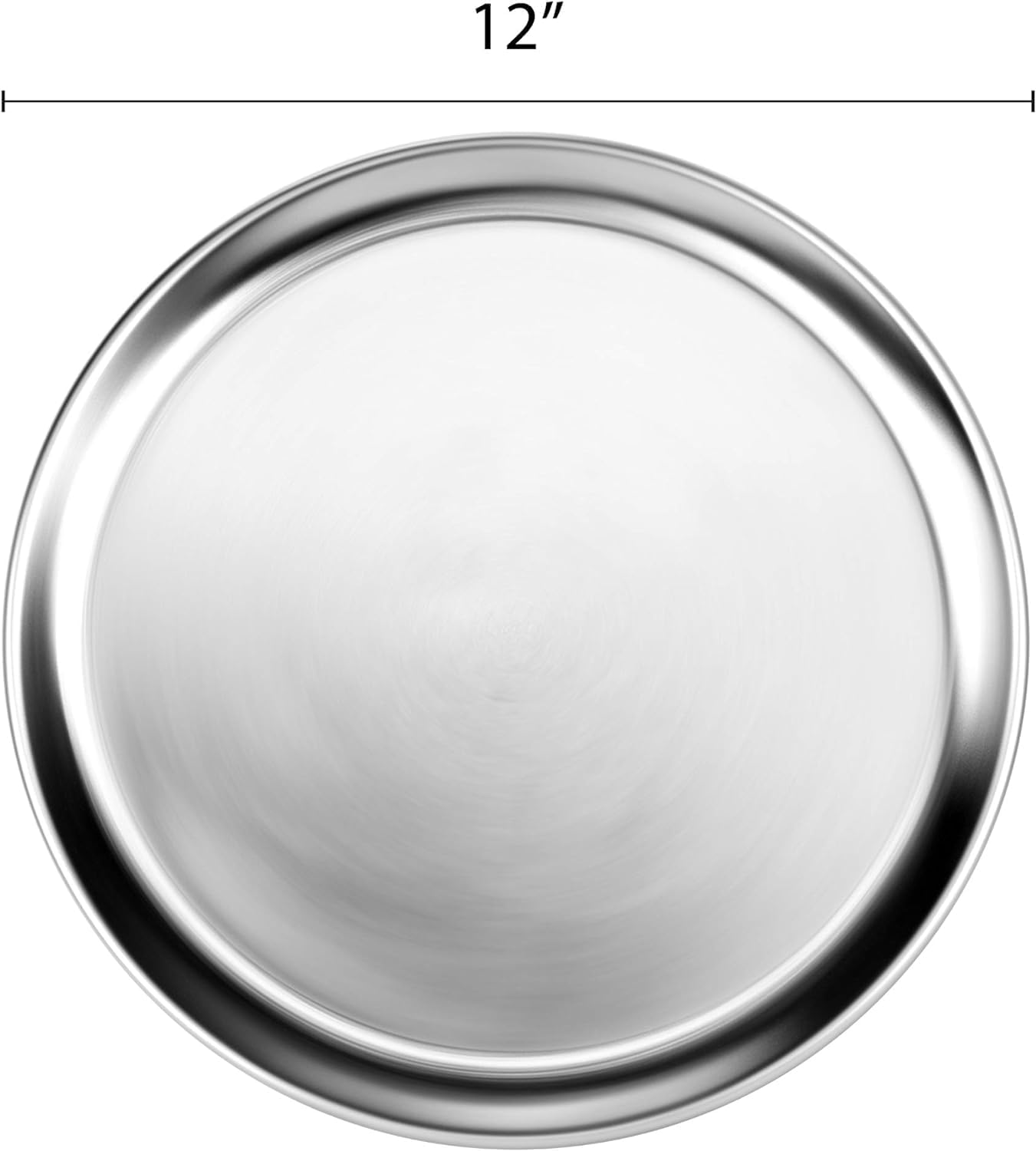 TrueCraftware- Set of 3 Aluminum 12” Pizza Tray Pan Wide Rim- Bakeware Round Pizza Pan Pizza Tray Baking Tray Round Baking Tray for Home Kitchen Pizzeria & Restaurants