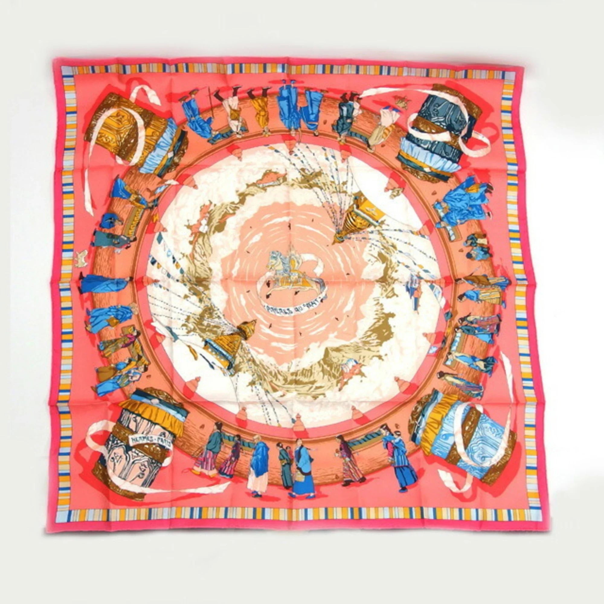 Pre-Owned Hermes Carre 90 PRIERES AU VENT Prayer in the Wind Scarf (Like New)