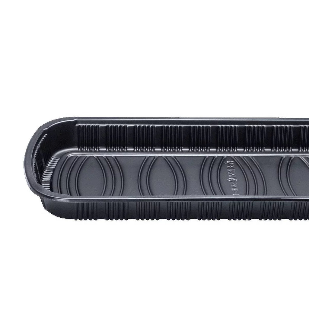 Karat Full Slab Jet PP Plastic Rib Container with Clear OPS lid - 100 ct