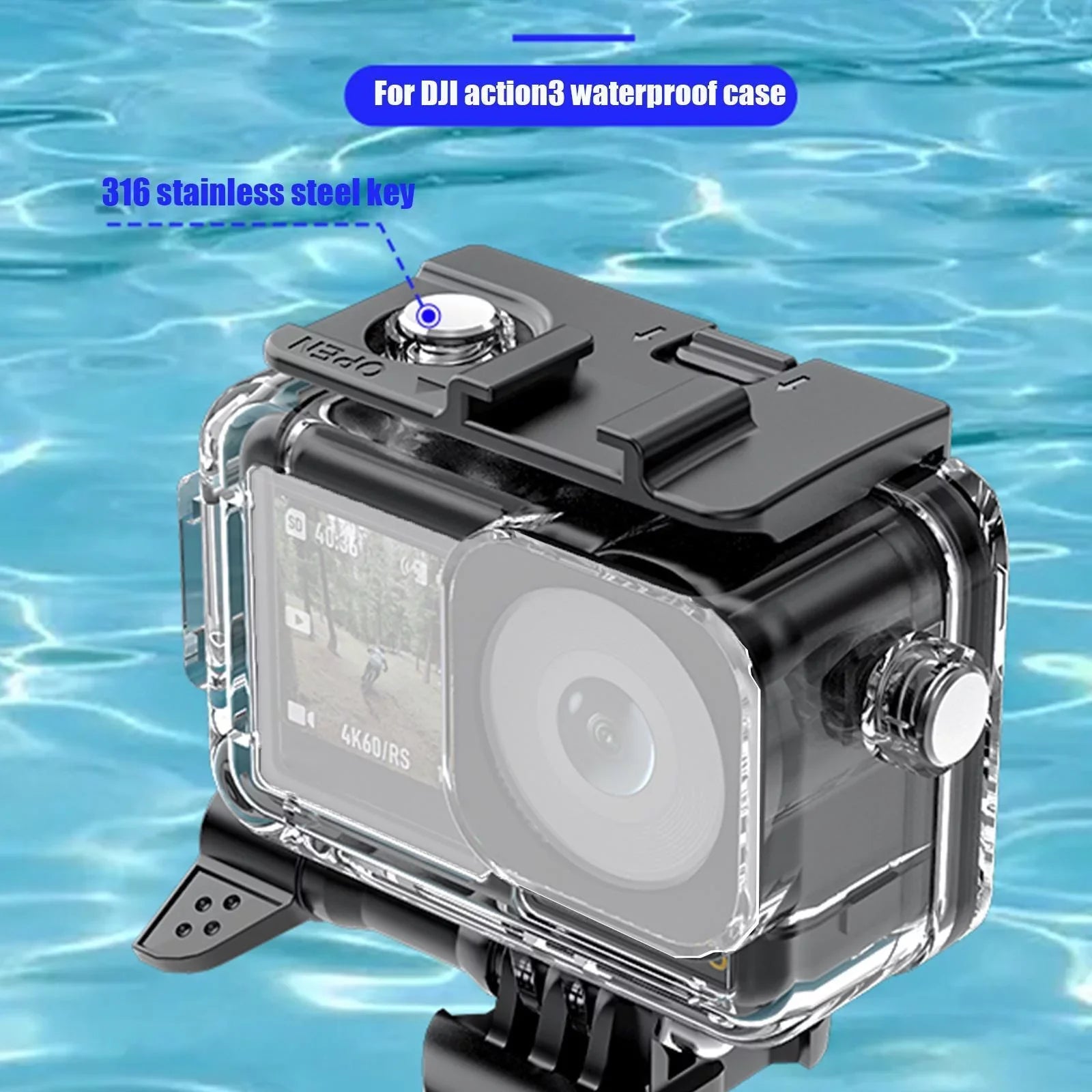 131ft/40m Waterproof Case Diving Underwater Housing Shell for DJI Osmo Action 3
