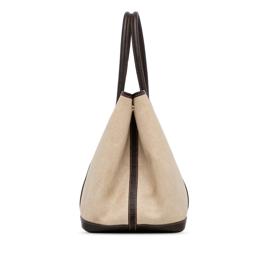 Pre-Owned Authenticated Hermès Toile Garden Party 36 Canvas Fabric Brown Tote Bag Unisex (Good)