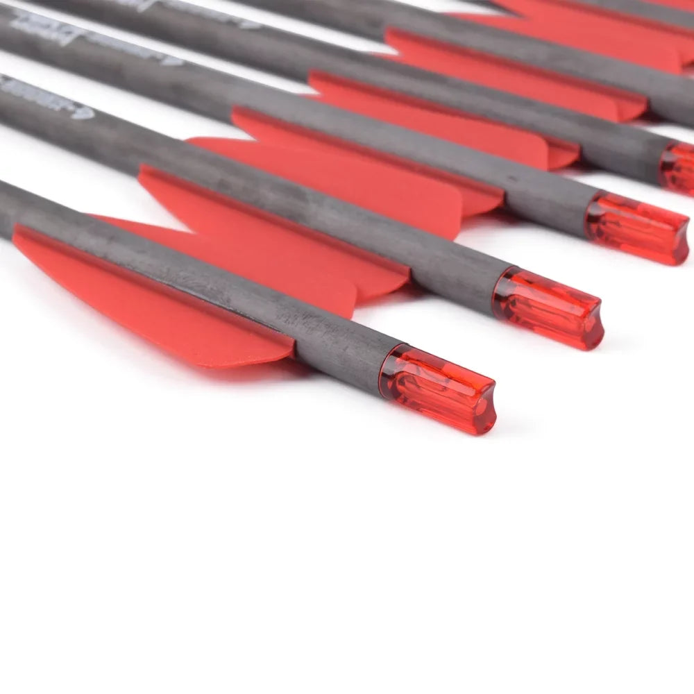 7.5" Crossbow Bolts Carbon Arrows with Broadheads for EK Cobra R9 Bow Hunting