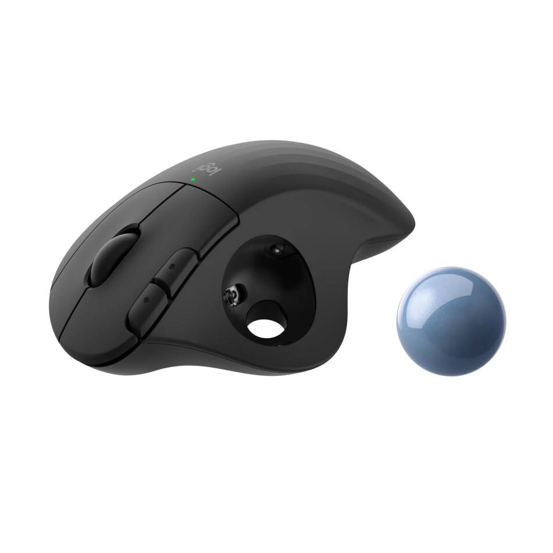 Logitech Ergonomic Wireless Trackball Mouse, Easy Thumb Control, Smooth Tracking, Ebony