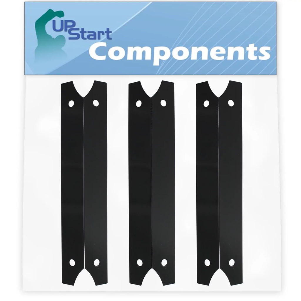 3-Pack BBQ Grill Heat Shield Plate Tent Replacement Parts for Charmglow 8106330B - Compatible Barbeque Porcelain Steel Flame Tamer, Flavorizer Bar, Vaporizer Bar, Burner Cover 17 3/4"