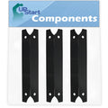 3-Pack BBQ Grill Heat Shield Plate Tent Replacement Parts for Charmglow 8106330B - Compatible Barbeque Porcelain Steel Flame Tamer, Flavorizer Bar, Vaporizer Bar, Burner Cover 17 3/4"