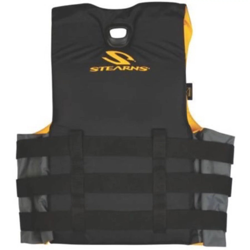 Stearns Men's Infinity Nylon Life Vest for Adults 90+ Pounds, 2XL/3XL, Yellow/Gray