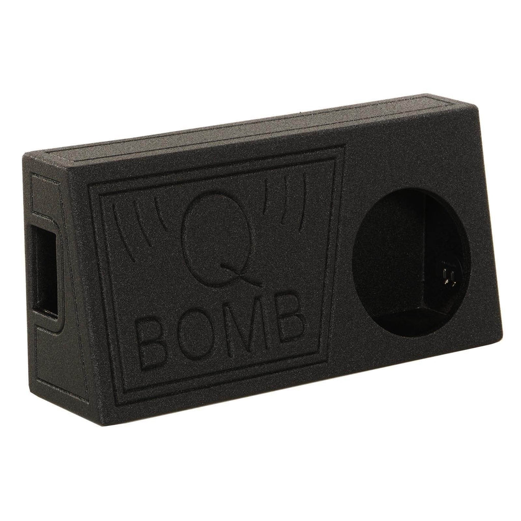 QPower QBomb Single 10" Vented Subwoofer Box with Jet Bedliner Spray (2 Pack)