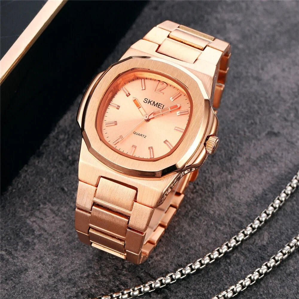 Men Quartz Watch Luxury Gold Steel Male Wristwatch For Business Gift
