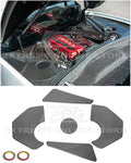 Replacement For 2020-Present Corvette C8 GM Factory Style CARBON FIBER Tape-On Engine Bay Trim Panel Overlay Accents Cover 5 Pcs