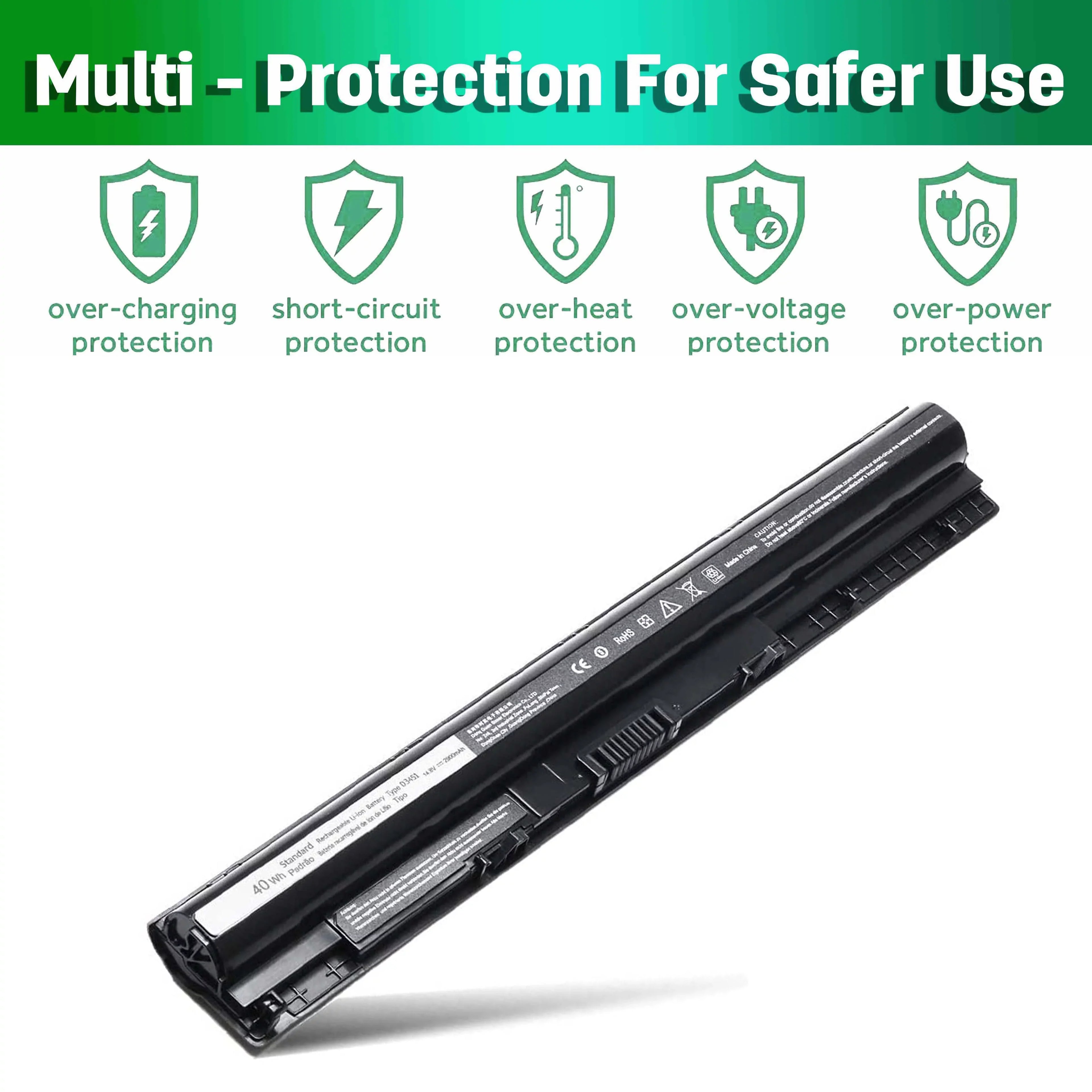 NATNO New M5Y1K Battery for Inspiron 3451 3551 5558 5758 Inspiron 14 15 3000 Vostro 3458 3558 Series[14.8V 2800mah]