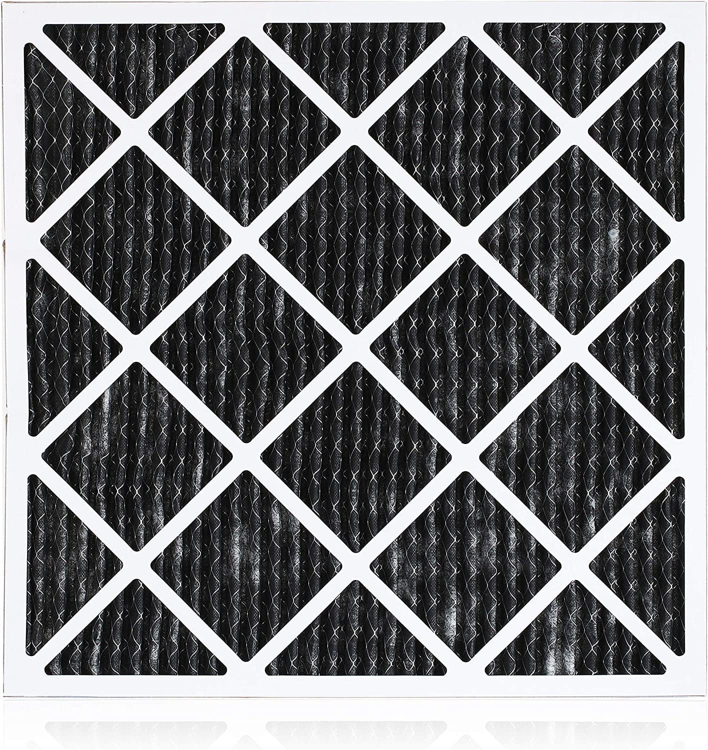 Filterbuy 20x23x1 MERV 8 Odor Eliminator Pleated HVAC AC Furnace Air Filters with Activated Carbon (12-Pack)