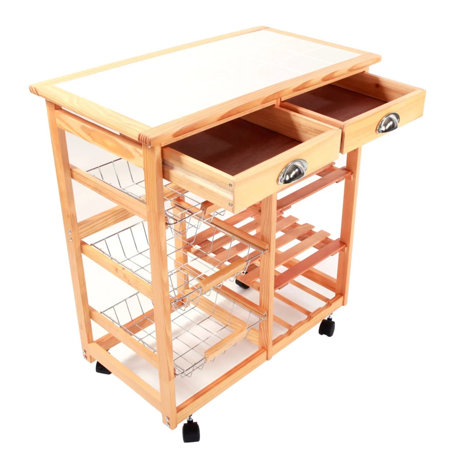 Seyurigaoka Storage Rack, Large Capacity Household Commodity Shelf Dining Cars