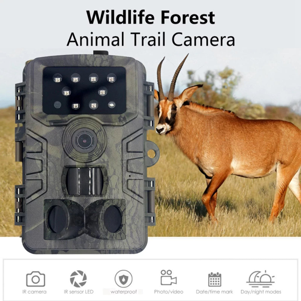 Mini Camera 16MP 1080P Game Camera Water Wildlife Scouting Cam with 120 degree Wide Angle Lens and Night .0" LCD IR LEDs