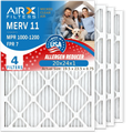 20x24x1 Air Filter MERV 11 Comparable to MPR 1000, MPR 1200 & FPR 7 Electrostatic Pleated Air Conditioner Filter 4 Pack HVAC Premium USA Made 20x24x1 Furnace Filters by AIRX FILTERS WICKED CLEAN AIR.