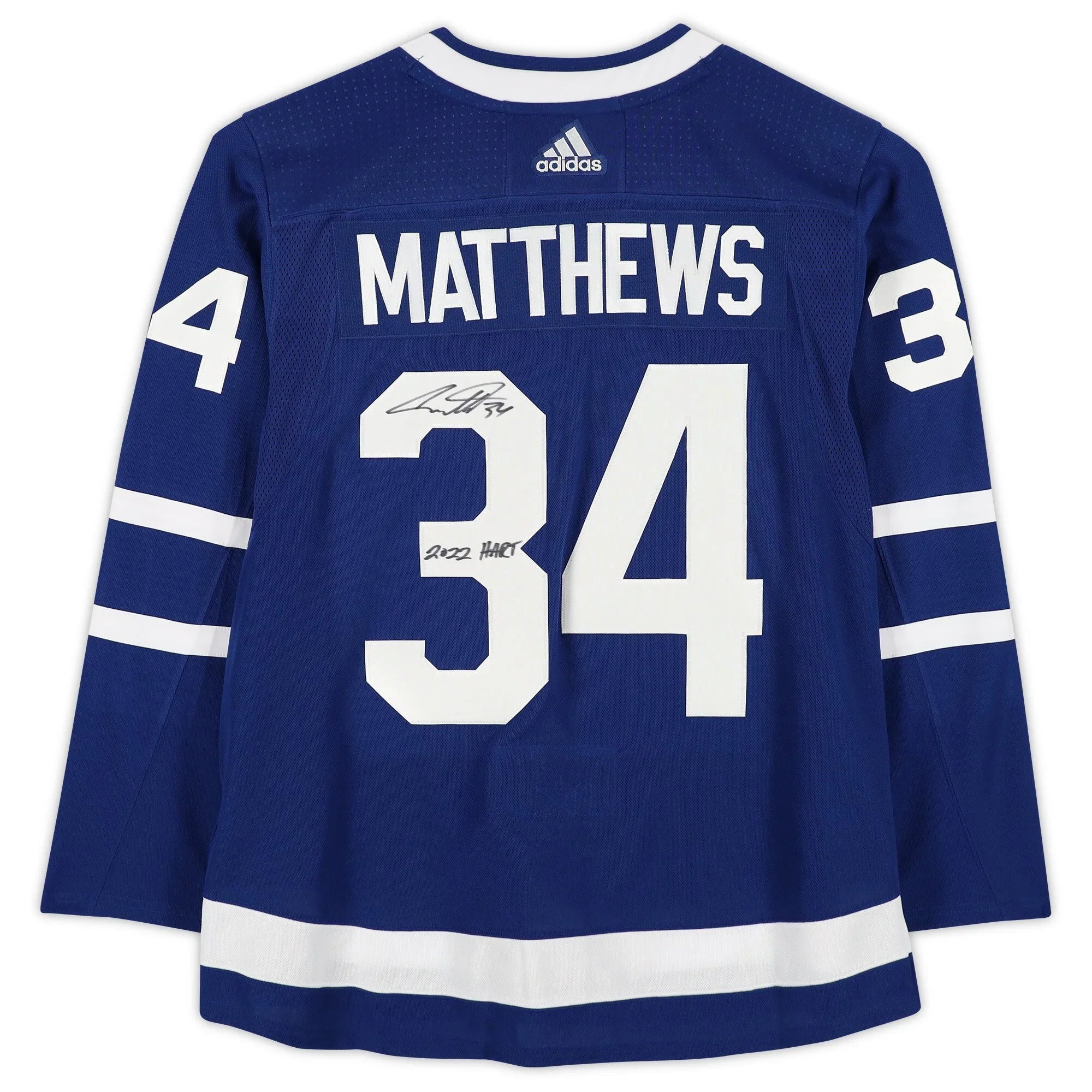 Auston Matthews Blue Toronto Maple Leafs Autographed 2022 Hart Trophy Winner Authentic Jersey with ''2022 Hart''