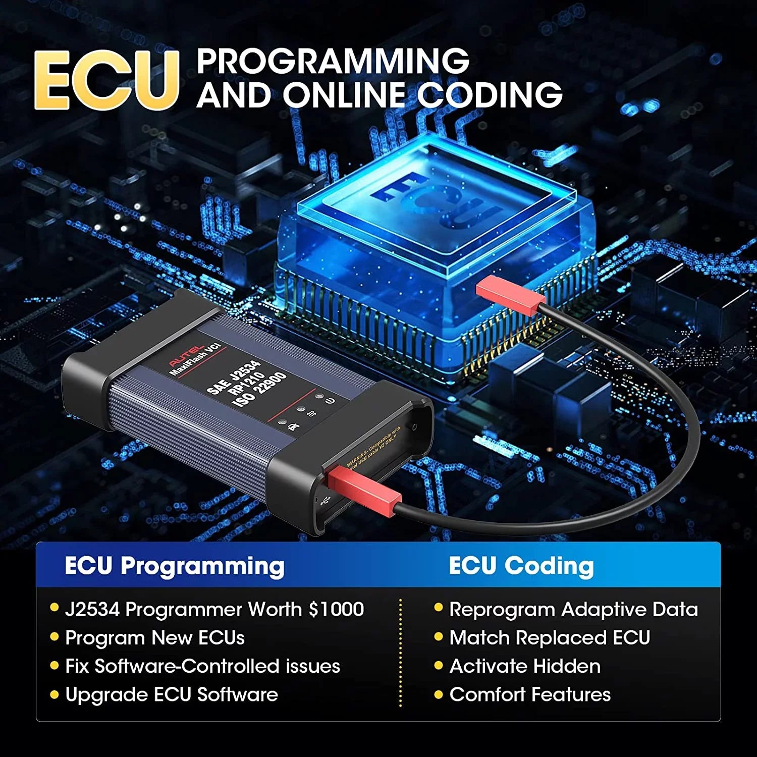 Autel MaxiSys MS909 Car Diagnostic Scan Tool ECU Programming & Coding, 36+ Services, Topology Map, Active Test Upgraded of Autel Elite / MK908Pro / MS908S Pro