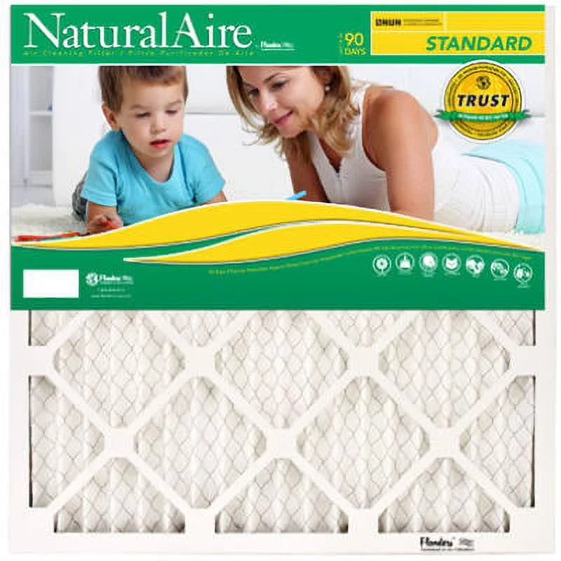 14" x 14" x 1" Natural Standard Merv 8 Pleated Air Filter, Each