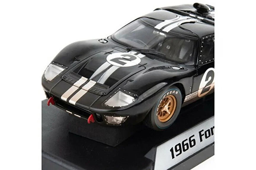 1966 Ford GT-40 MK II #2 After Race (Dirty Version, Ebony - Shelby Collectibles SC431BK - 1/18 scale Diecast Model Toy Car