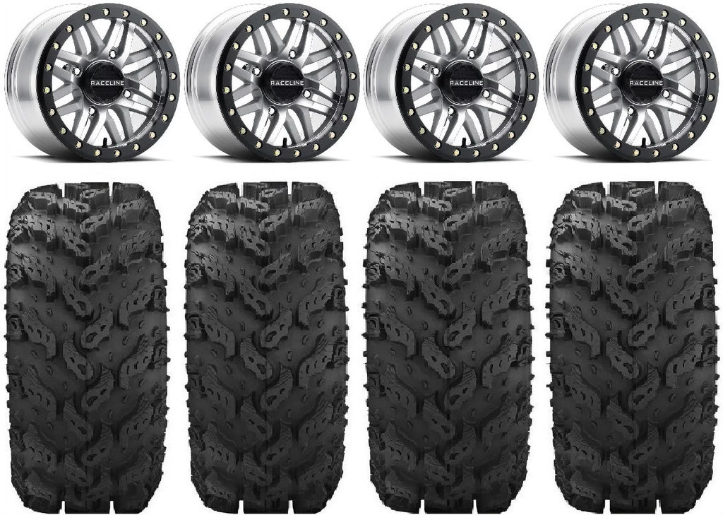 Raceline Ryno Bdlk 14" Mh Wheels 30" Reptile Tires Kawasaki Mule Pro FXT