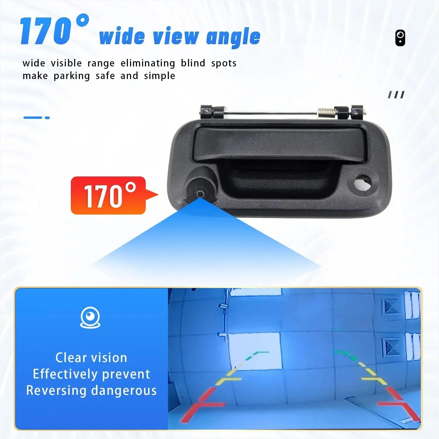 FEXON Rear View Camera Backup Camera Taiate Handle Camera Reverse Parking Camera Compatible with Ford F150 2005-2014